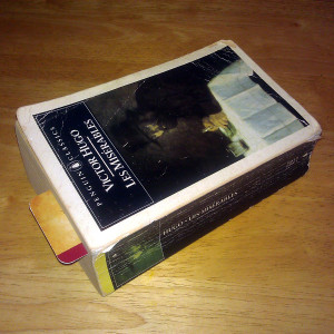 Les Misérables featuring a bookmark