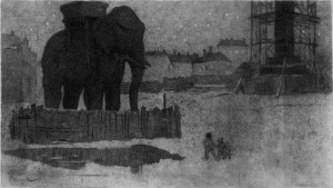 Gavroche and the Elephant of the Bastille