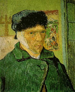 [Van Gogh painting: Self-Portrait with Bandaged Ear (1889)]