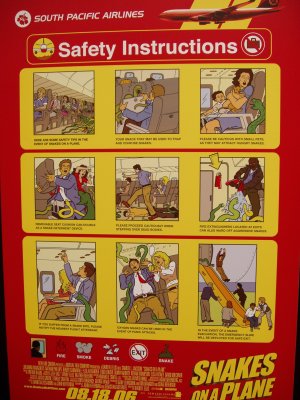Snakes on a Plane Safety Instructions