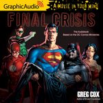 Superman grimly holds the lifeless body of Batman, with other members of the Justice League behind them.